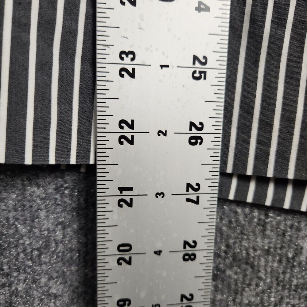 LOGO Lori Goldstein Gray Striped Long Sleeve Button Up Shirt Academia SIZE 6 - Picture 8 of 14